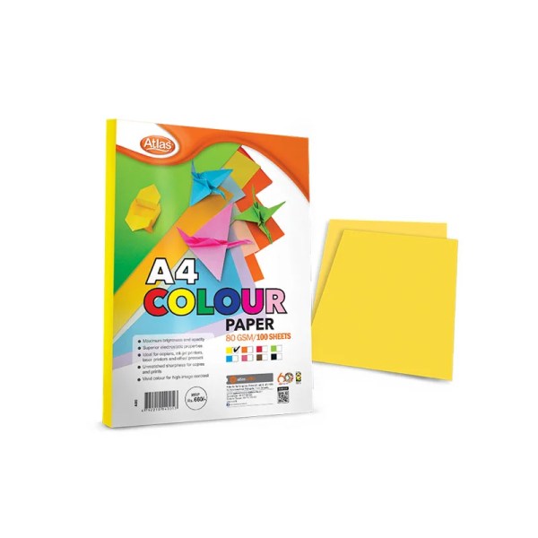 Atlas Colour Paper A4 – Yellow
