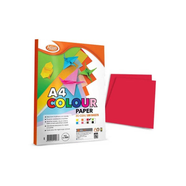 Atlas Colour Paper A4 – Red