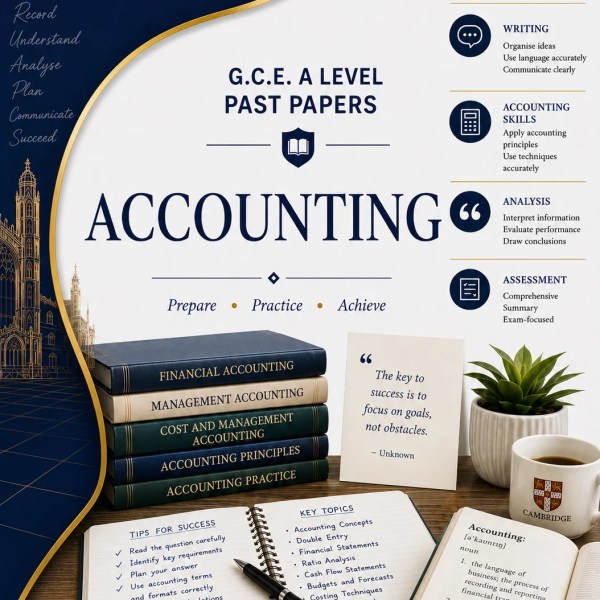 Cambridge International A Level Accounting (9706) Past Papers